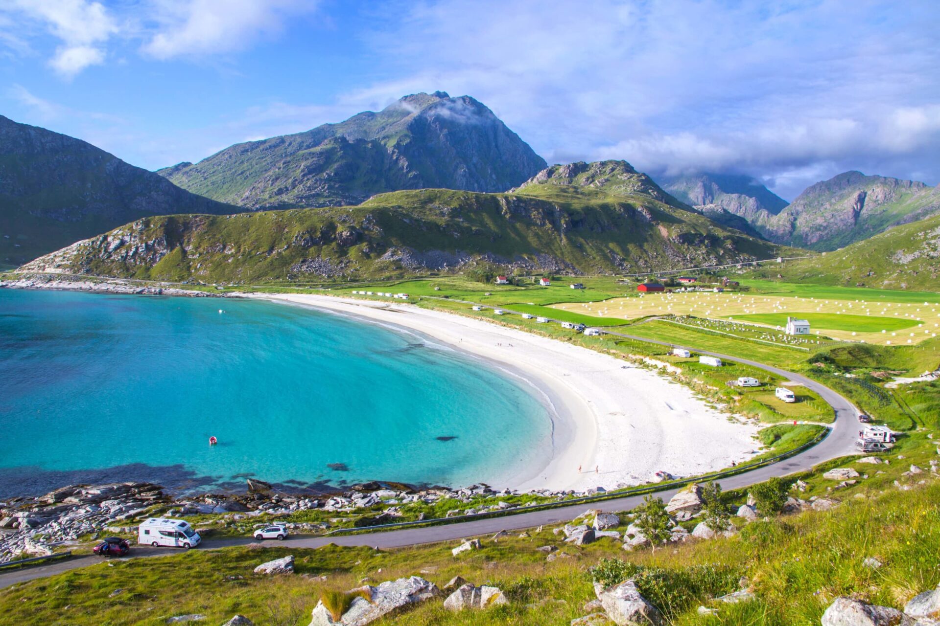 haukland beach lofoten norway north