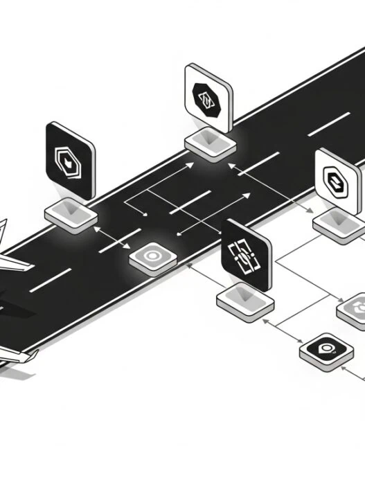 llustration of private aviation NFTs showing access and utility with blockchain tokens and luxury jet