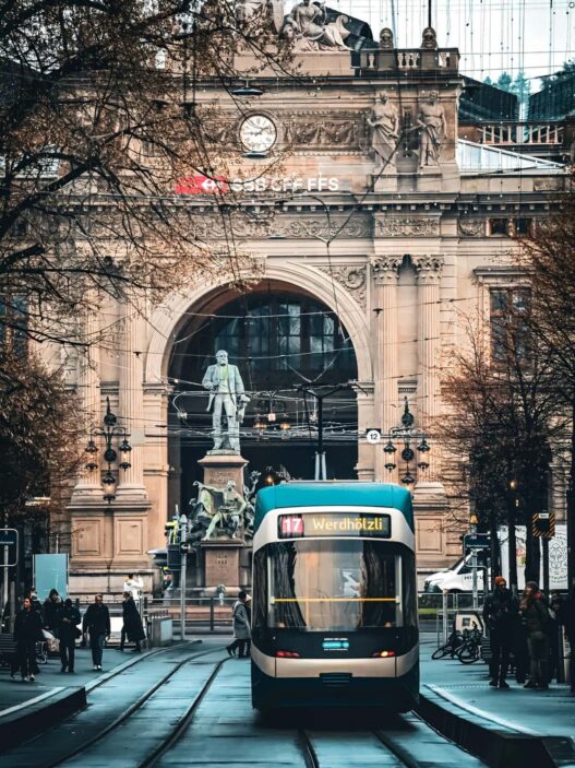 Bahnhofstrasse Zurich luxury shopping street view