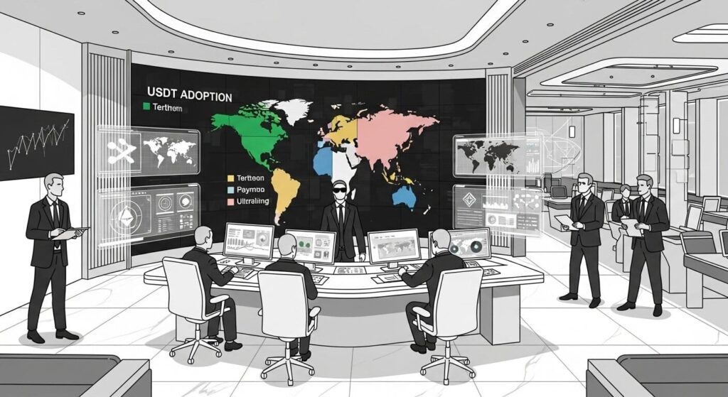 USDT payment methods global aviation market adoption regulatory compliance world map