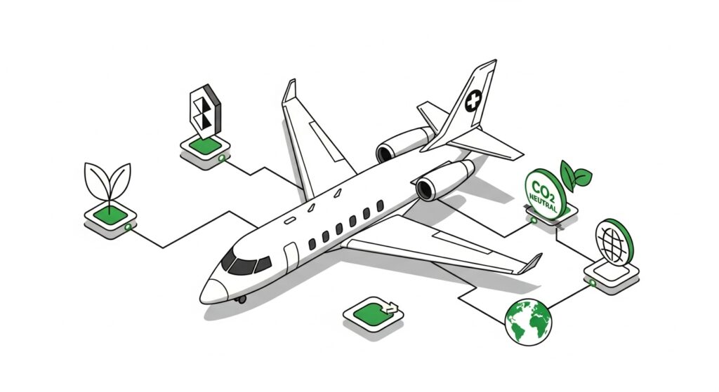 PrivateCharterX CO₂ neutrality leading the sustainable aviation revolution with blockchain-powered carbon offset solutions