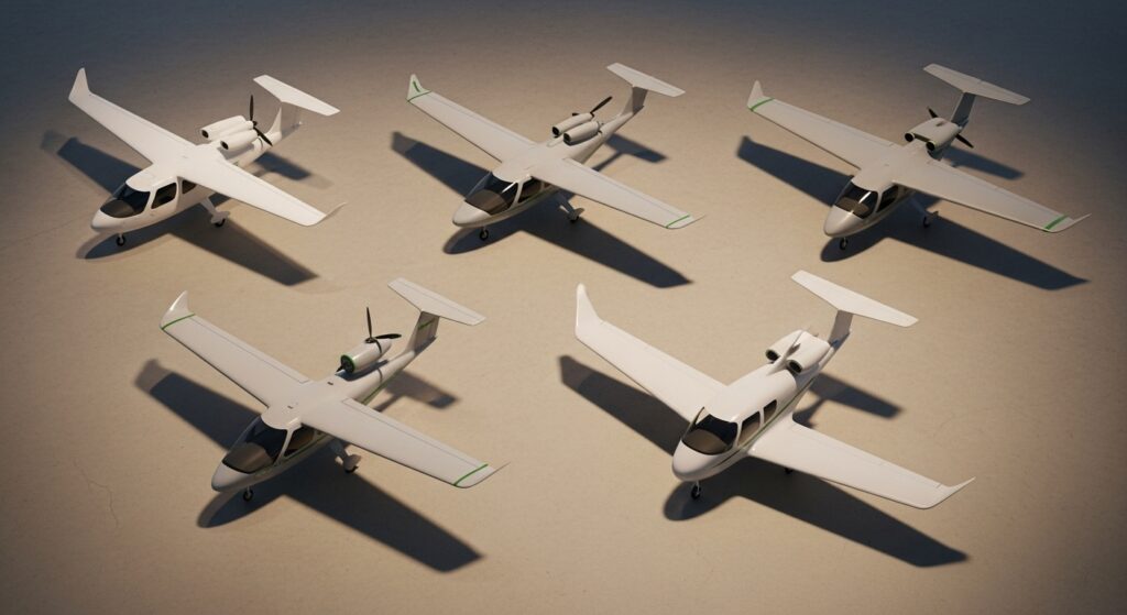 eVTOL manufacturers comparison showing different electric aircraft design approaches for urban air mobility 2025